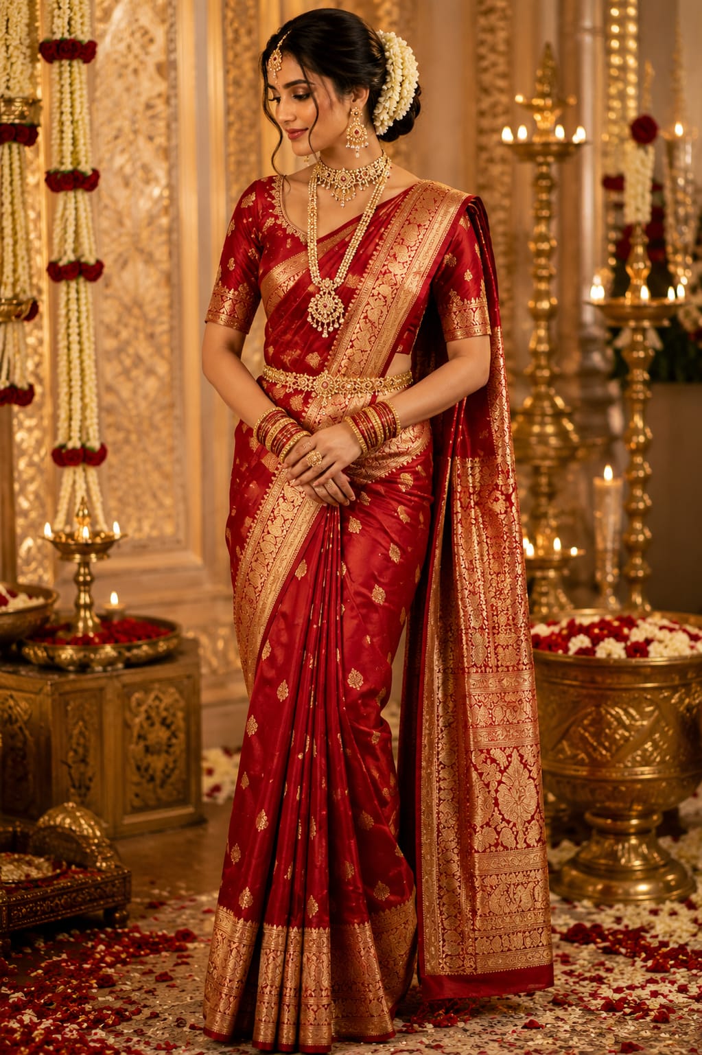 Traditional Red Saree